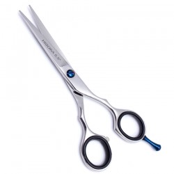 Barber Beard Trimming Scissors, Japanese Mustache Scissors - 5.5" (14cm) + Presentation Case, Comb and Tip Protector